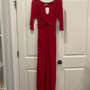 Red maxi dress